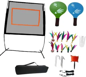 Badminton Net Set with Carry Bag Easy Setup Men Women Sports Net with Rackets and Shuttlecocks for Training Beach Indoor