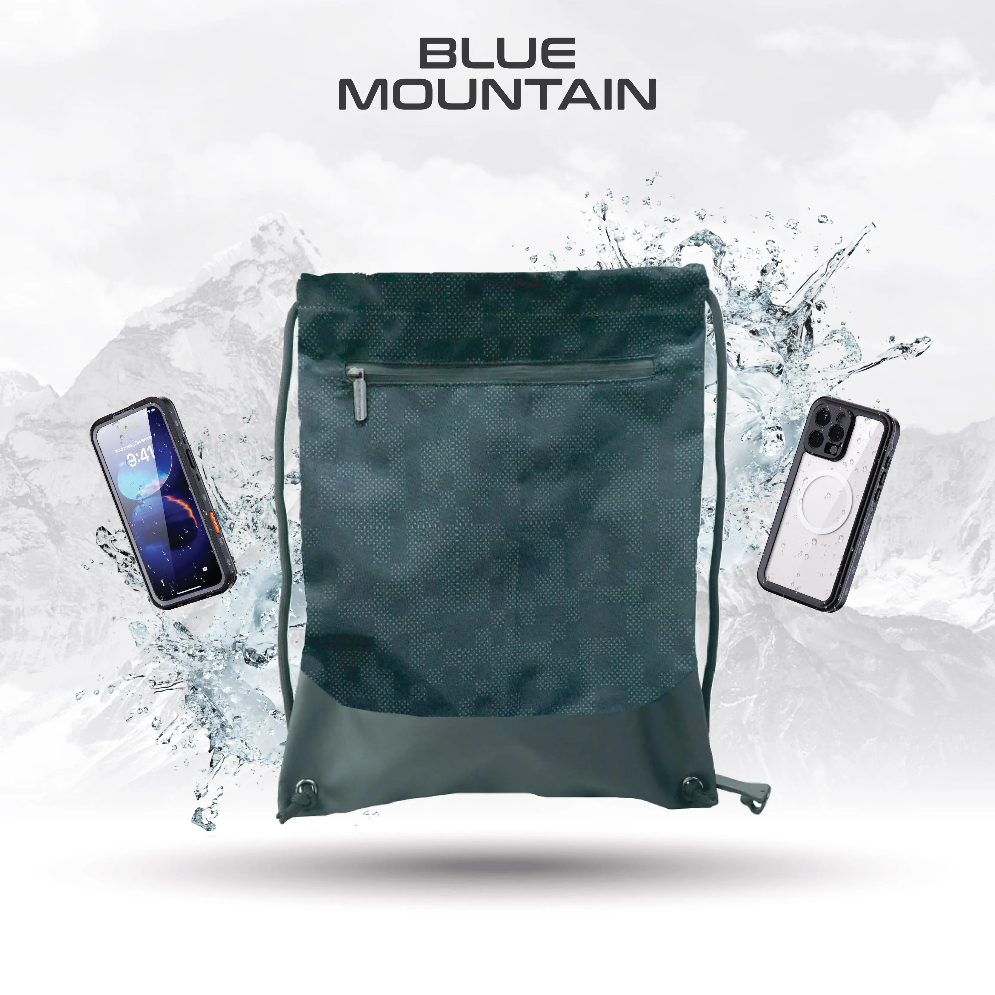 Bag2u Polyester Drawstring Bag Waterproof Outdoor Sport Bag Sport Backpack for Gym Hiking Marathon Bag Beg Sukan
