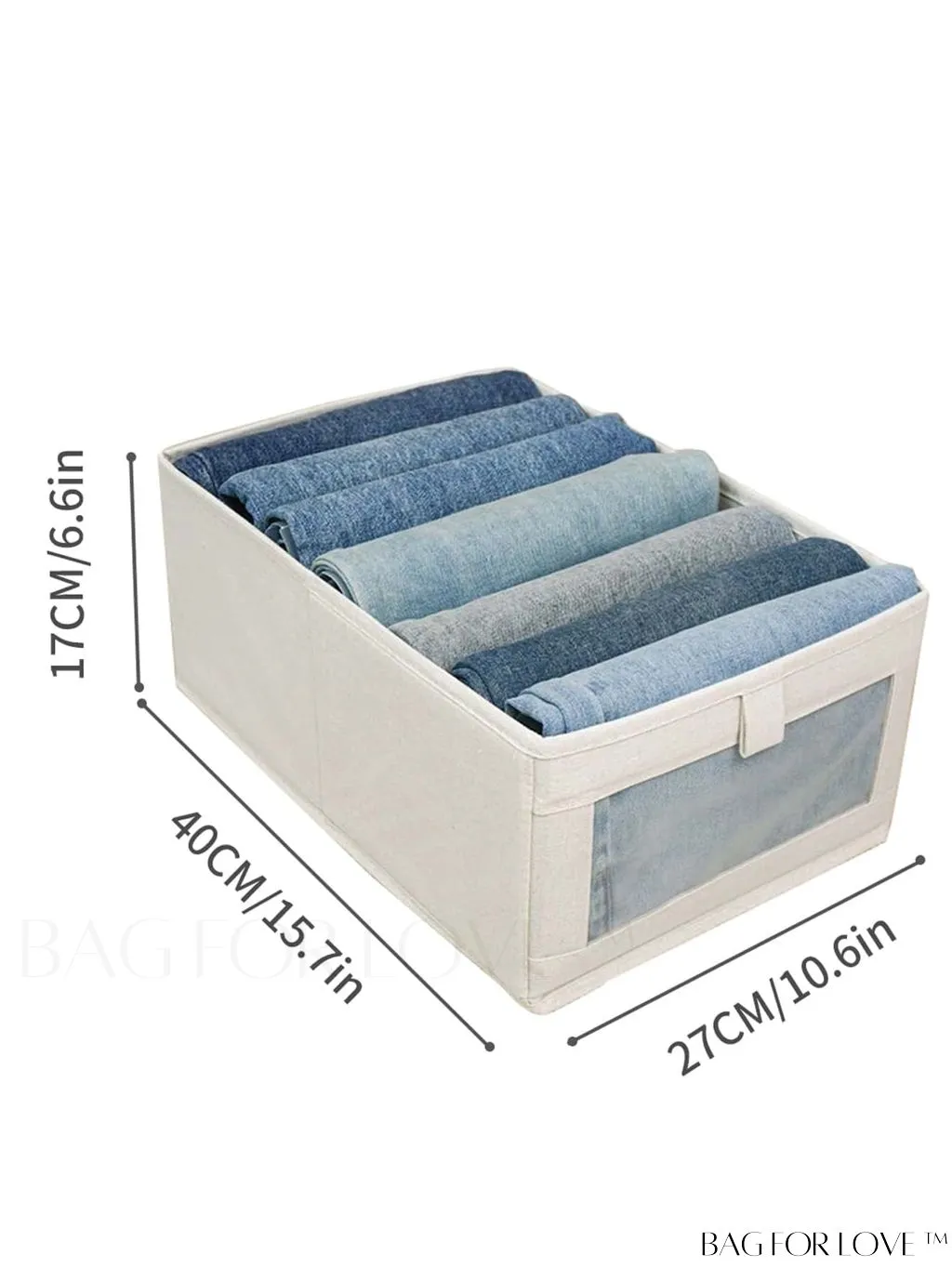 BagForLove - Single Piece Beige Clothing Storage Box with Minimalist Design