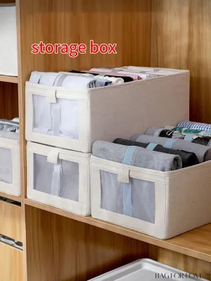 BagForLove - Single Piece Beige Clothing Storage Box with Minimalist Design