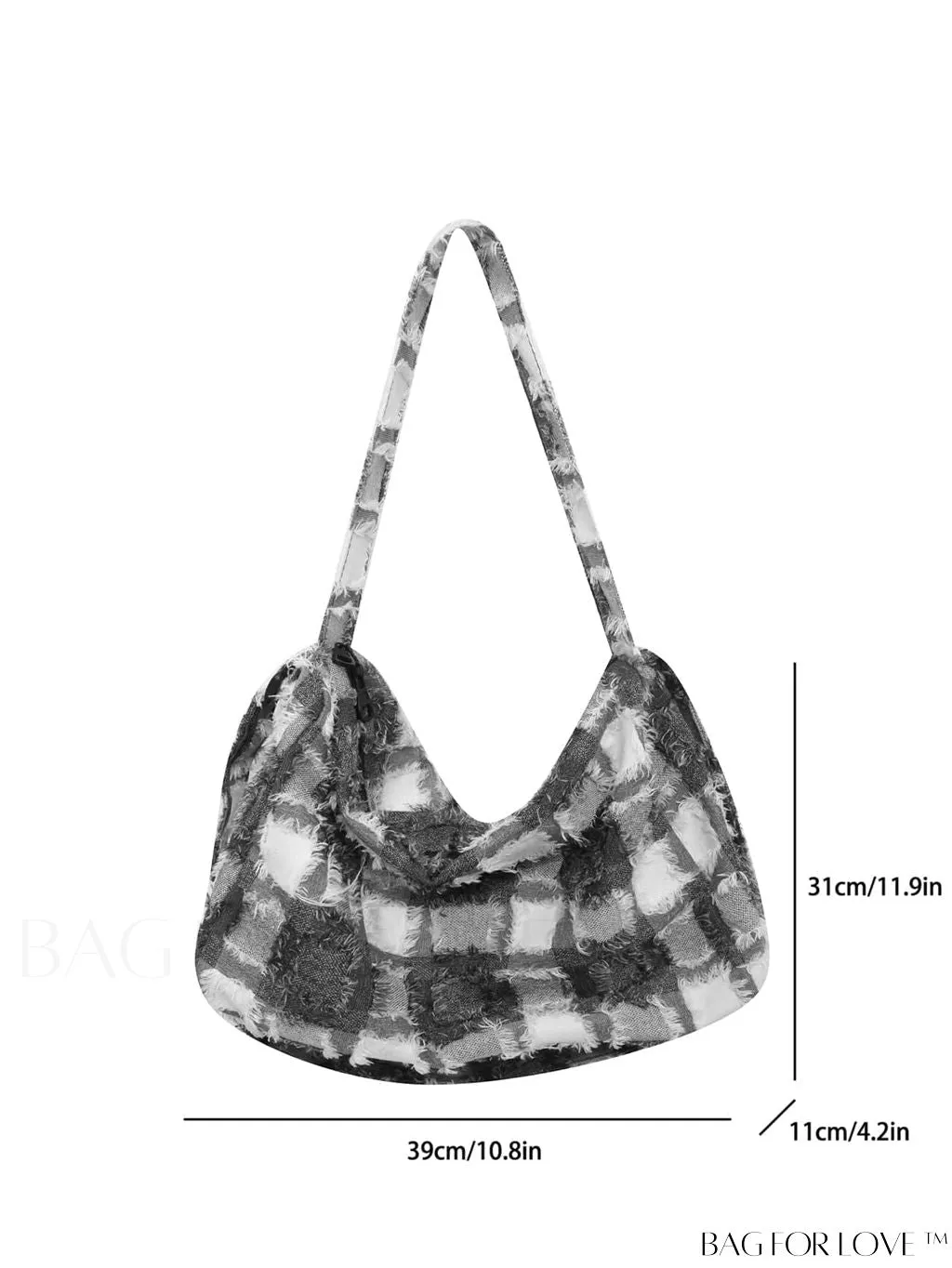 BagForLove - Stylish Colorblock Crossbody Bag with Ample Capacity and Luxurious Furry Edge