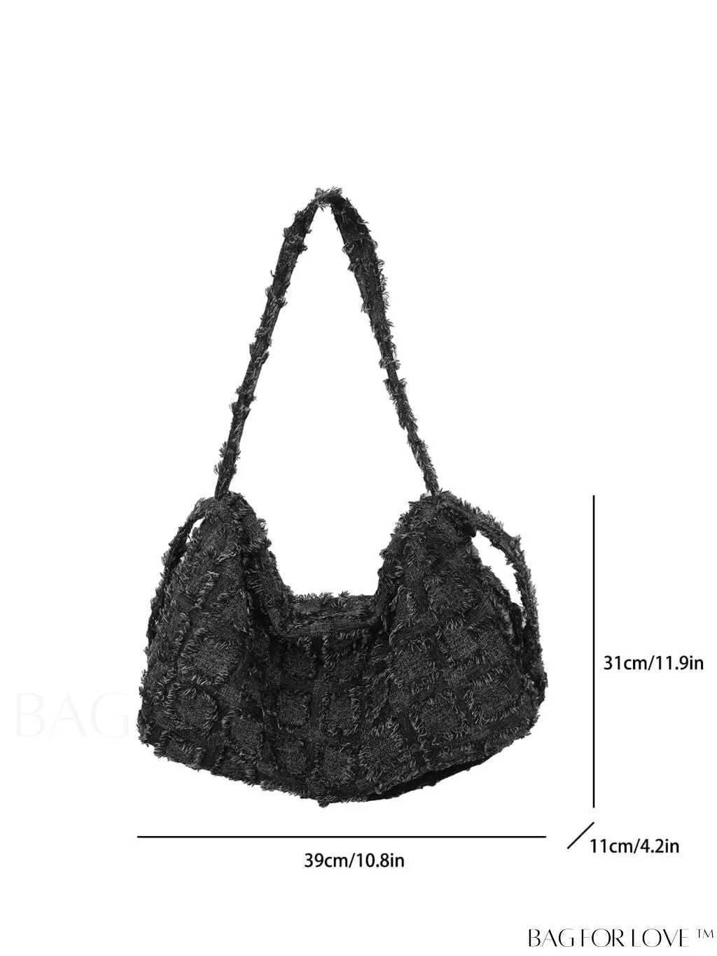 BagForLove - Stylish Colorblock Crossbody Bag with Ample Capacity and Luxurious Furry Edge