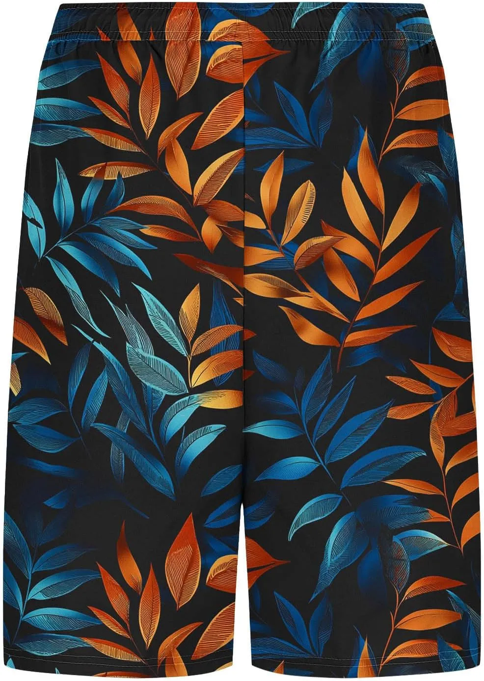 Beach Shorts for Men 2 in 1 Athletic Casual Drawstring Shorts Loose Elastic Waist Vacation Floral Print Pants