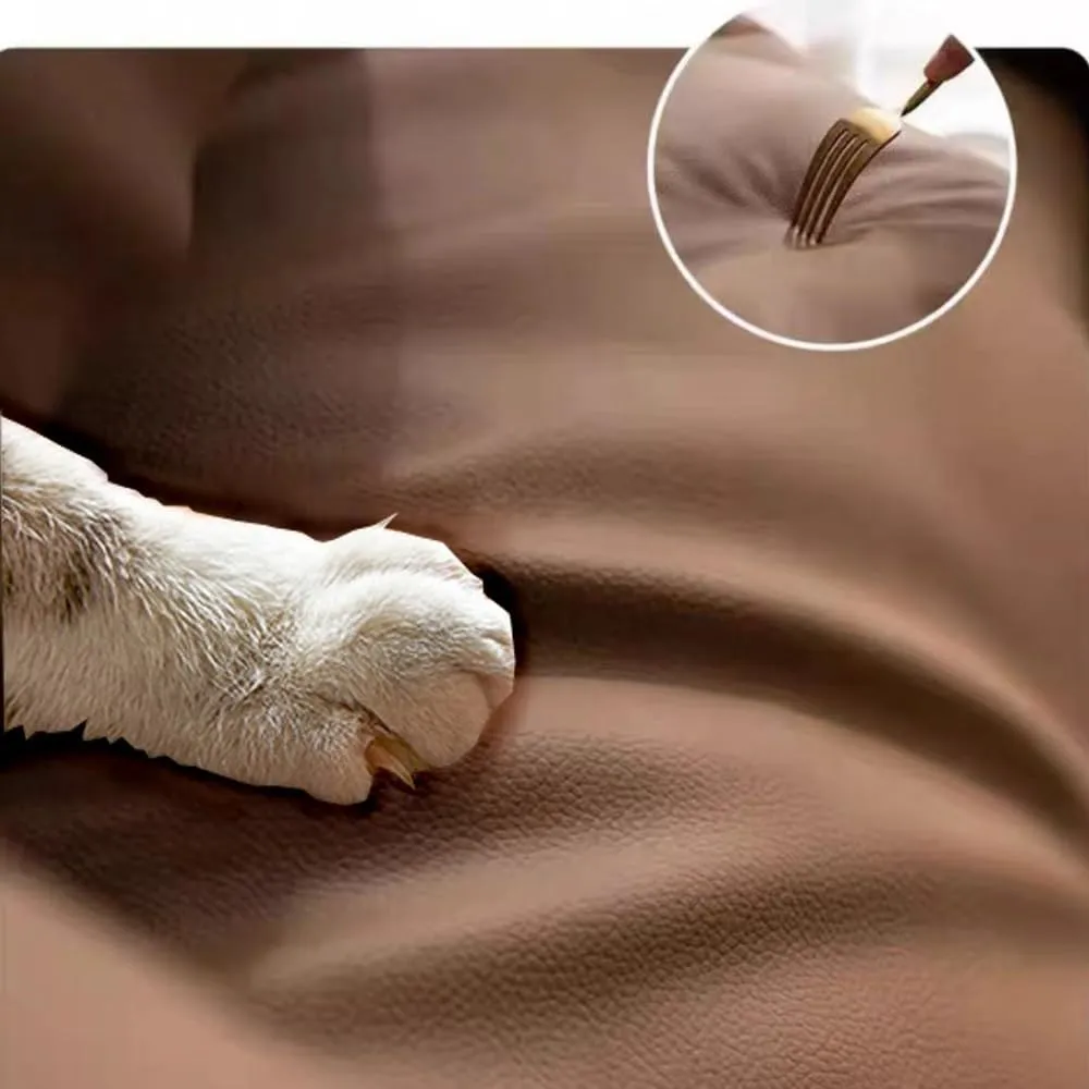 Bean Bag Chair Cover for Kids Teens Adults (No Filler) Soft Faux Leather Beanbag Couch Pouf Sofa Case Lazy Armchair Couch Floor Seating Living Room Furniture(Chestnut Brown)