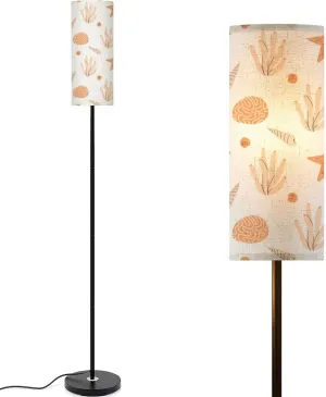 Beautiful Coral reefs Natural Seamless Pattern Undersea Flora Fauna Modern Floor Lamp Minimalist Standing Lamps for Living Room LED Corner Lamp Remote Control Metal Pole Lamp for Bedroom, Reading
