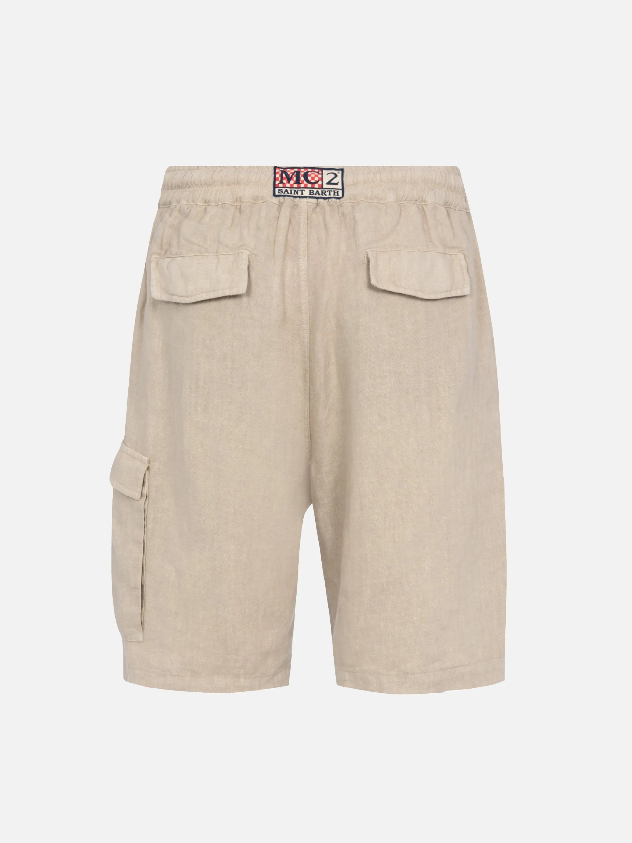 Beige linen bemuda Marseille
