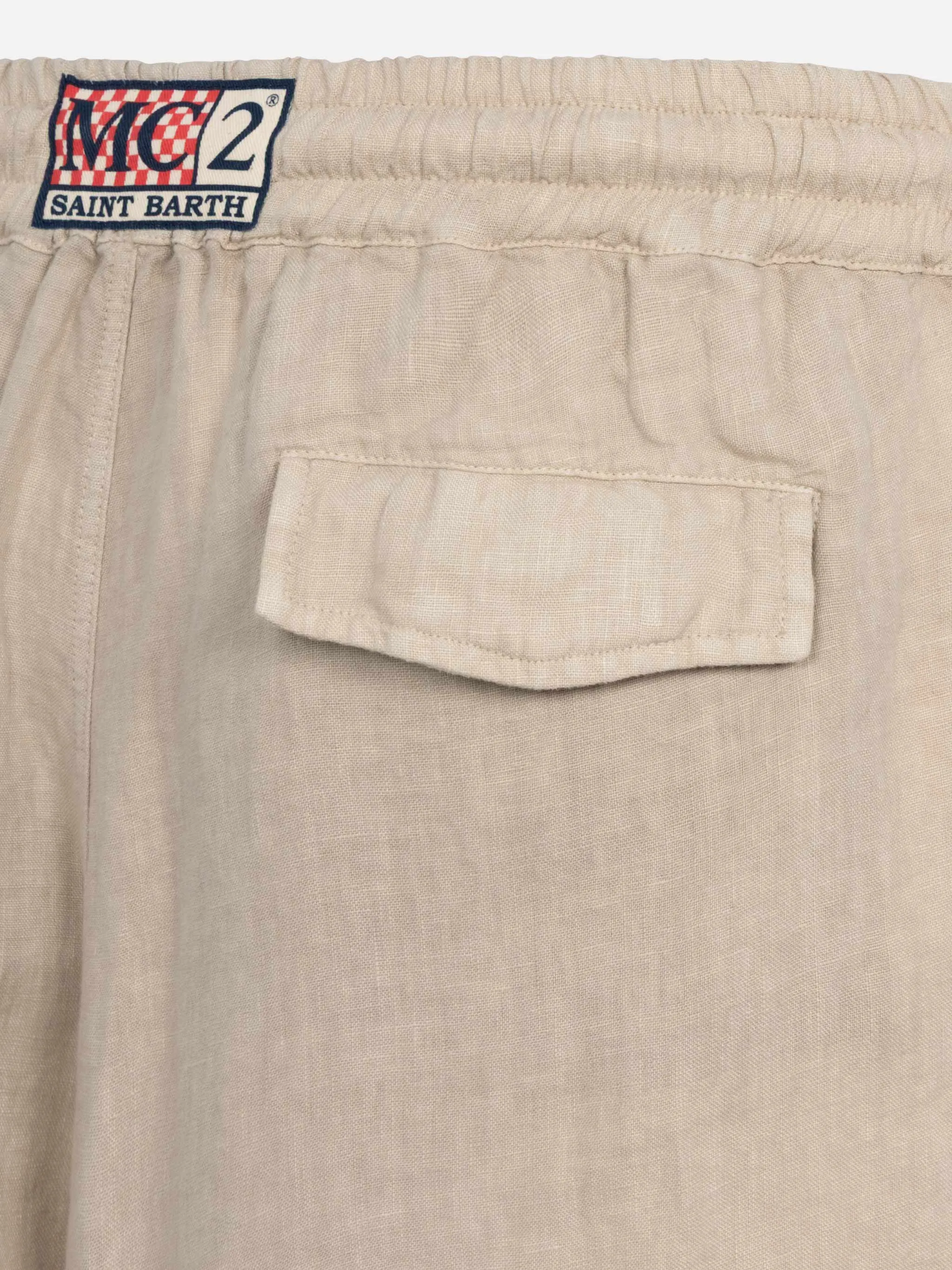 Beige linen bemuda Marseille