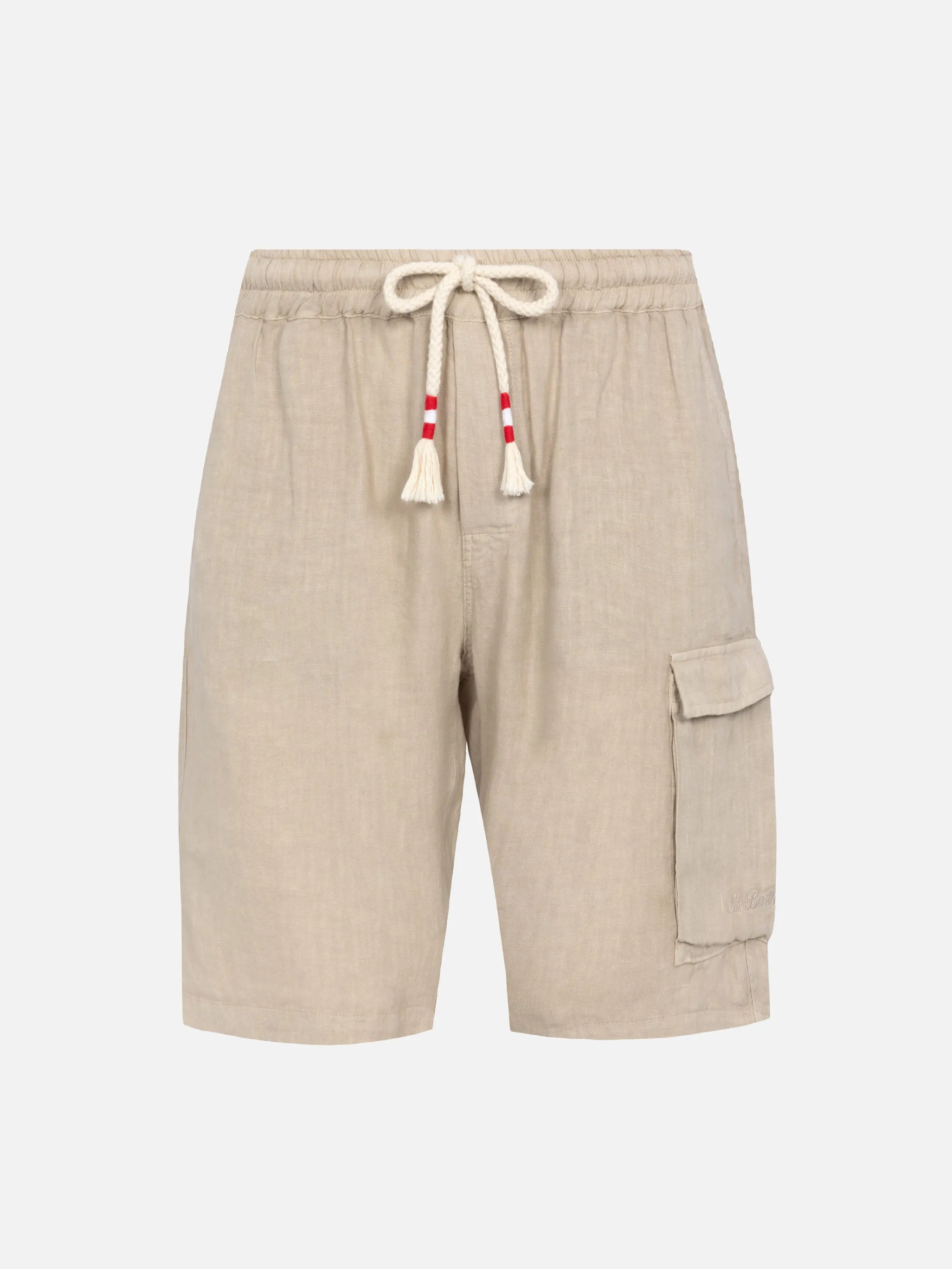 Beige linen bemuda Marseille