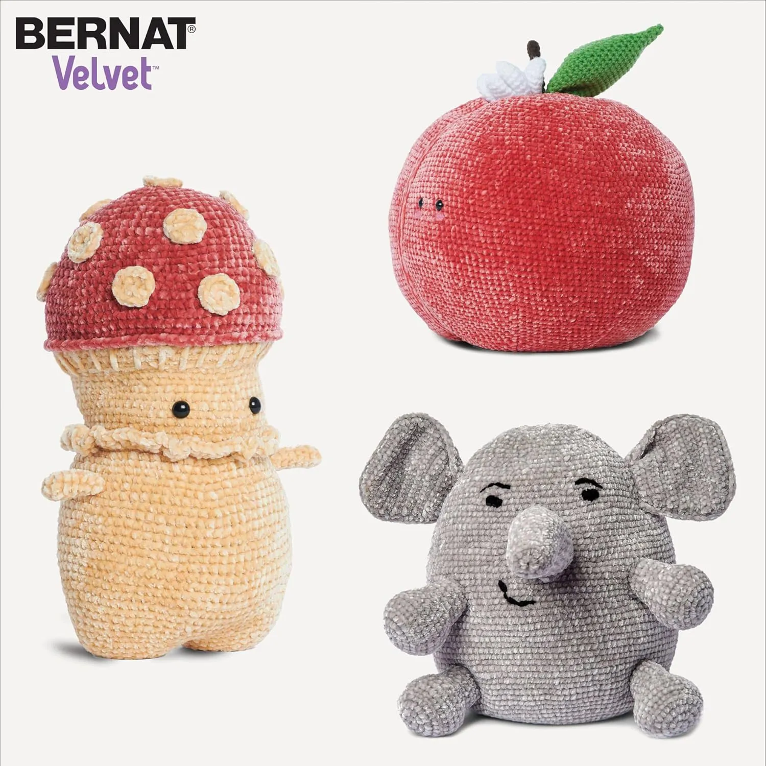 Bernat Baby Velvet BB Chocolate Yarn - 2 Pack of 300g/10.5 oz - 100% Polyester - #4 Worsted (Medium) - 492 Yards - Knitting/Crochet