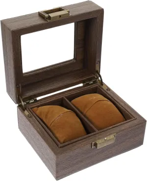 BESTYASH Vanity Wristwatch Display Box Wood Storage Case for Jewelry and Bracelets Protective Organizer Cushion Lining Elegant Design for Bedrooms and Desks