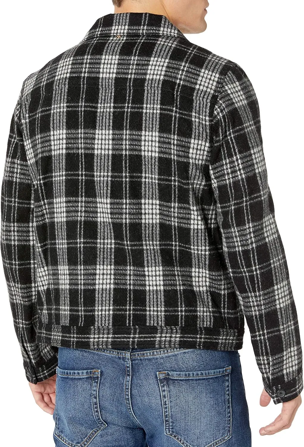 Billy Reid Men's Standard Fit Wool Cotton Combo Shirt Jacket