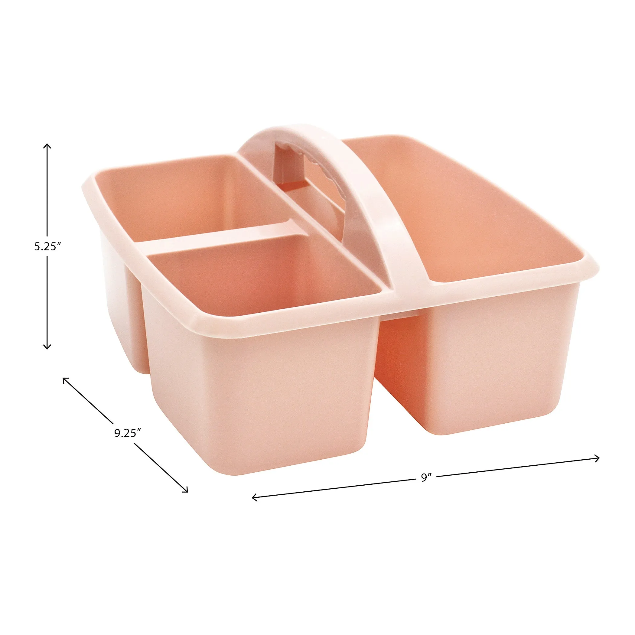 Blush Plastic Storage Caddy, Pack of 6