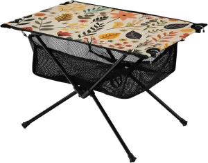 Bolaz Outdoor Folding Portable Picnic Camping Table-Autumn Leaves,Storage Mesh for Camping Gear Accessories, Hiking, Mountaineering, Outdoor Travel