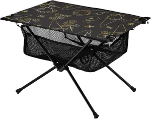 Bolaz Outdoor Folding Portable Picnic Camping Table-Magic Gnomes and Star,Storage Mesh for Camping Gear Accessories, Hiking, Mountaineering, Outdoor Travel
