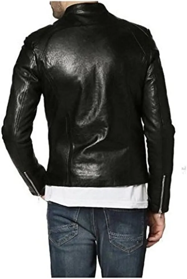 Bomber Rider Biker Slim Fit Casual Stylish Real Leather Jacket A851