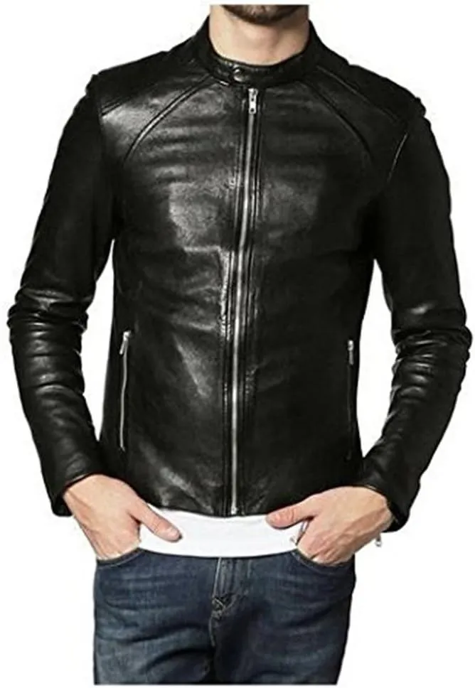 Bomber Rider Biker Slim Fit Casual Stylish Real Leather Jacket A851
