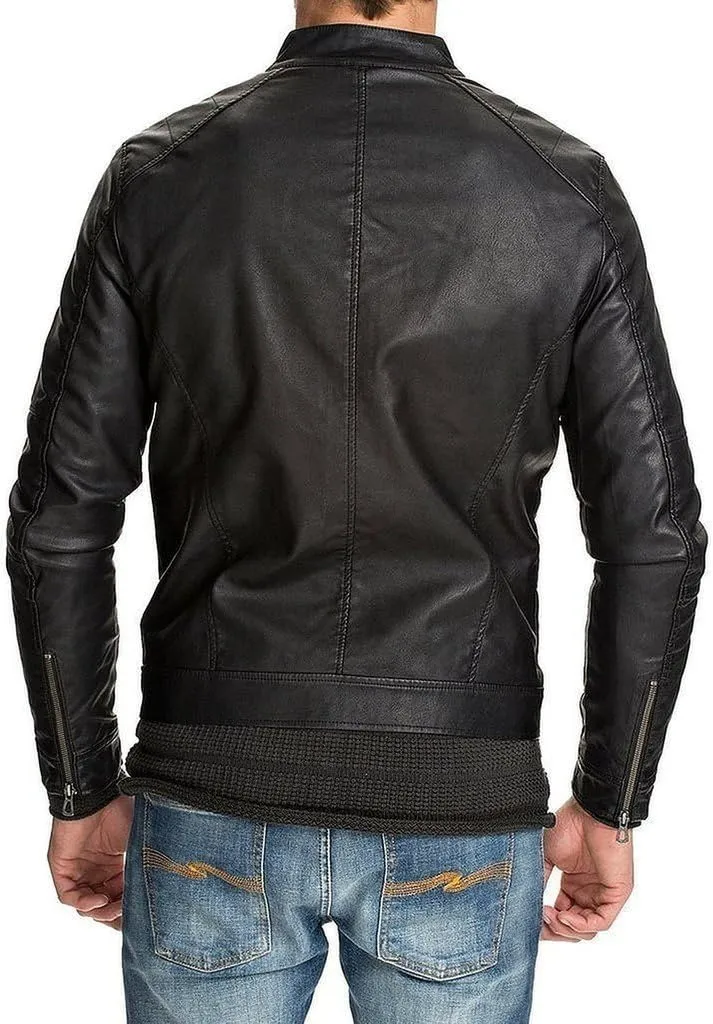 Bomber Rider Biker Slim Fit Casual Stylish Real Leather Jacket A858