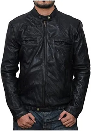 Bomber Rider Biker Slim Fit Casual Stylish Real Leather Jacket A862