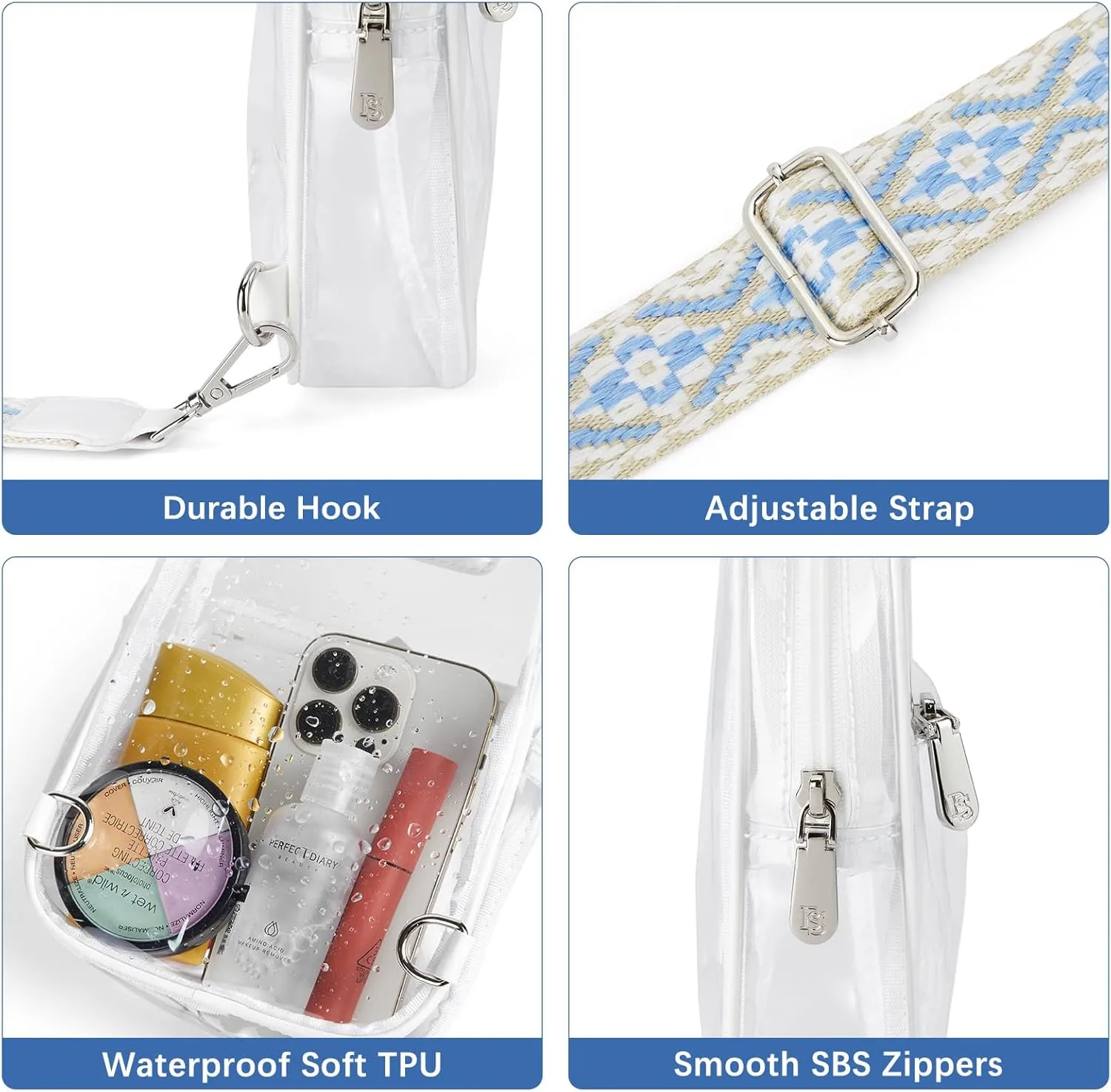 BOSTANTEN Small Sling Bag for Women Leather Crossbody Bags Fanny Pack Chest Bag for Travel
