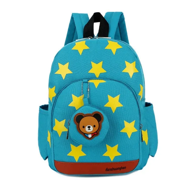 Boys Backpacks for Kindergarten Stars Printing Nylon Children Backpacks Kids Kindergarten School Bags for Baby Girls