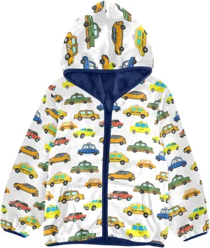 Boys Fleece Jacket Hooded Autumn Winter Long Sleeve Thick Warm Outerwear;3-10 Years Kids Cute Fuzzy Jacket