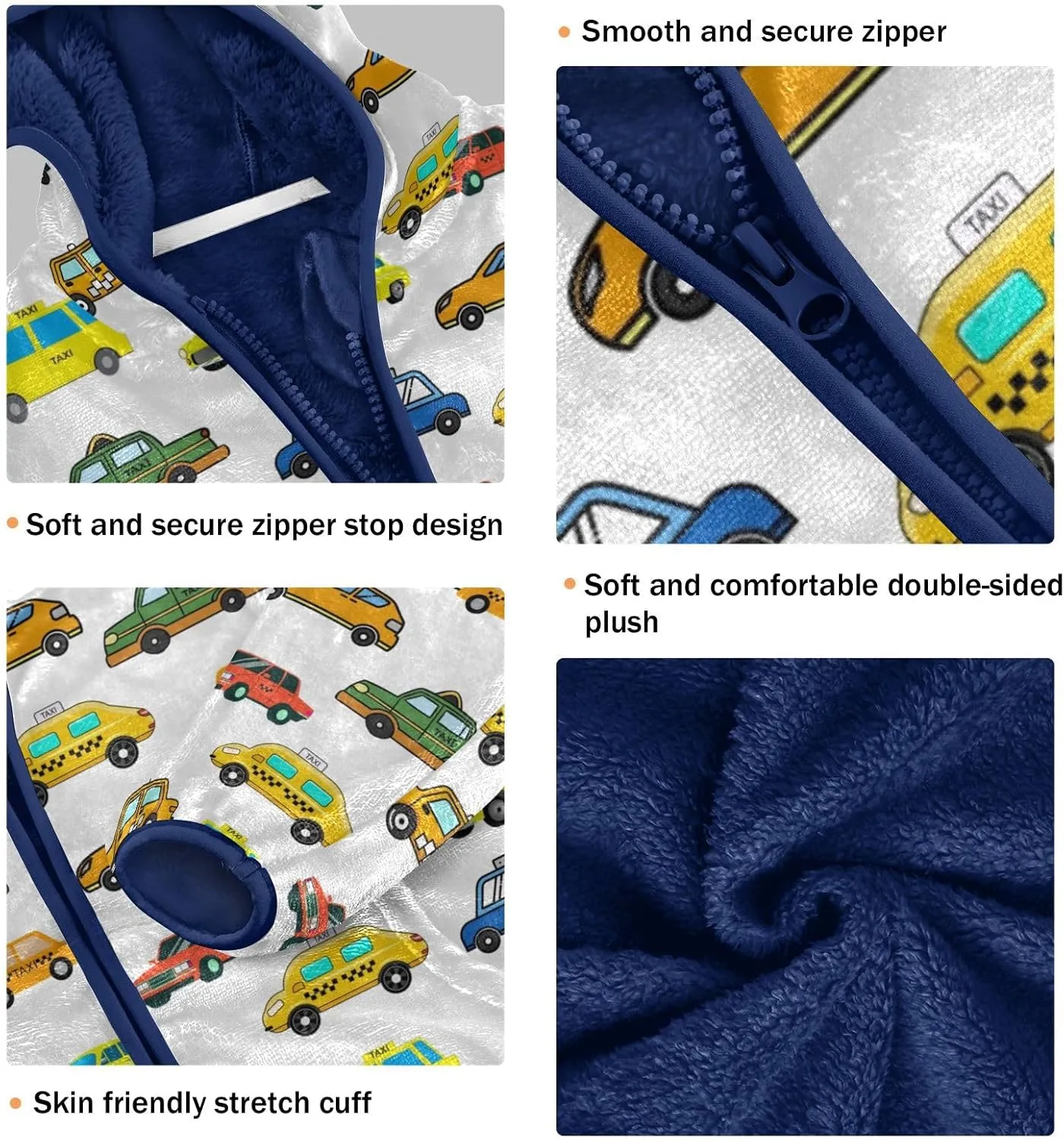 Boys Fleece Jacket Hooded Autumn Winter Long Sleeve Thick Warm Outerwear;3-10 Years Kids Cute Fuzzy Jacket