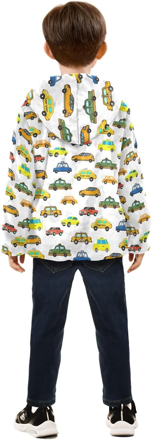 Boys Fleece Jacket Hooded Autumn Winter Long Sleeve Thick Warm Outerwear;3-10 Years Kids Cute Fuzzy Jacket