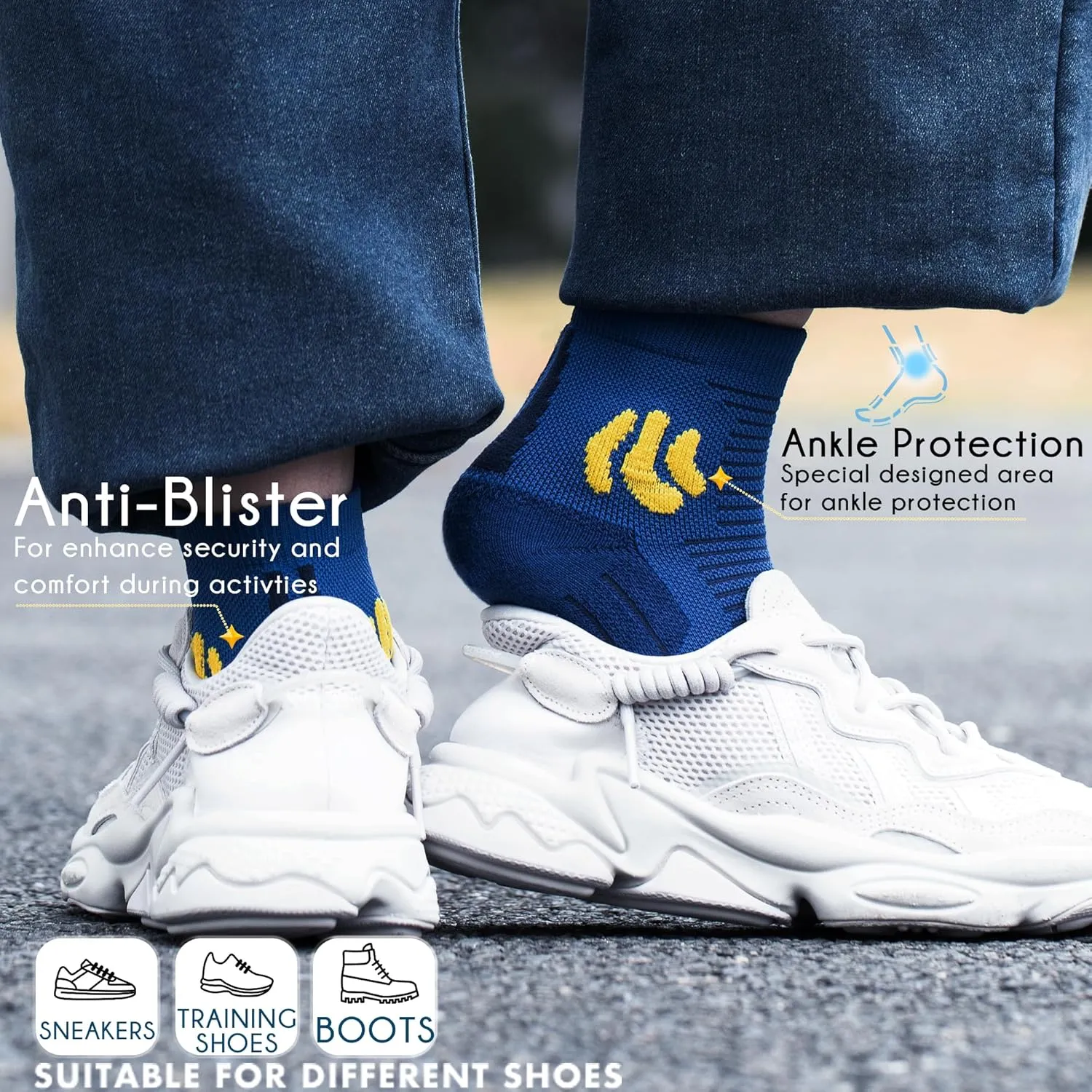 BRISIRA Coolmax Bamboo Viscose Kids Socks Compression Athletic Hiking Running Sports Boys Socks Moisture Wicking for Youth