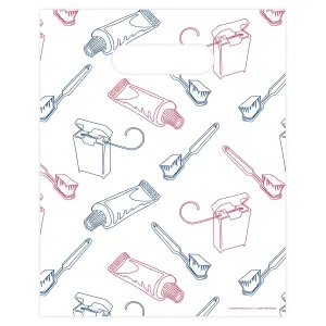 Brush Paste Floss Dental Giveaway Bags, 8" x 10", 100 Pack