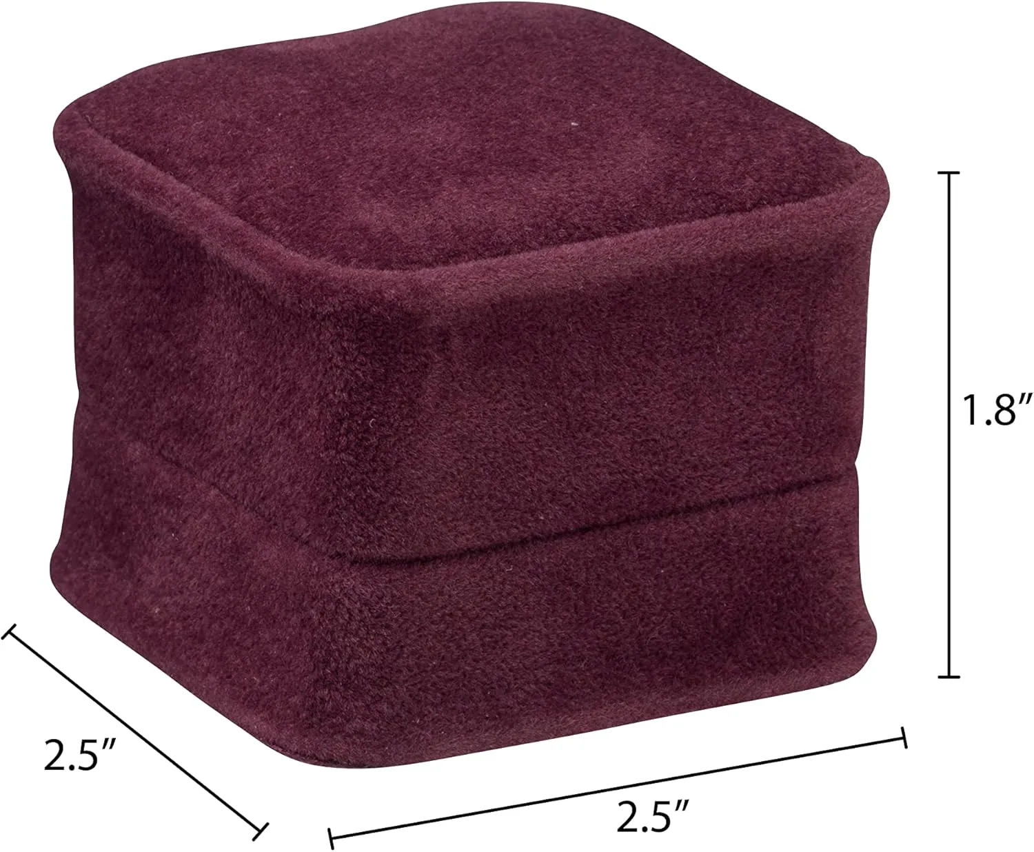 Burgundy Velvet Earring Box, 2 Pack, Rich Luxury Suede, Elegant Diamond Earring Case, With Black Velour Interior, Jewelry Display Gift Box, For Unique Proposal, Engagement Or Wedding