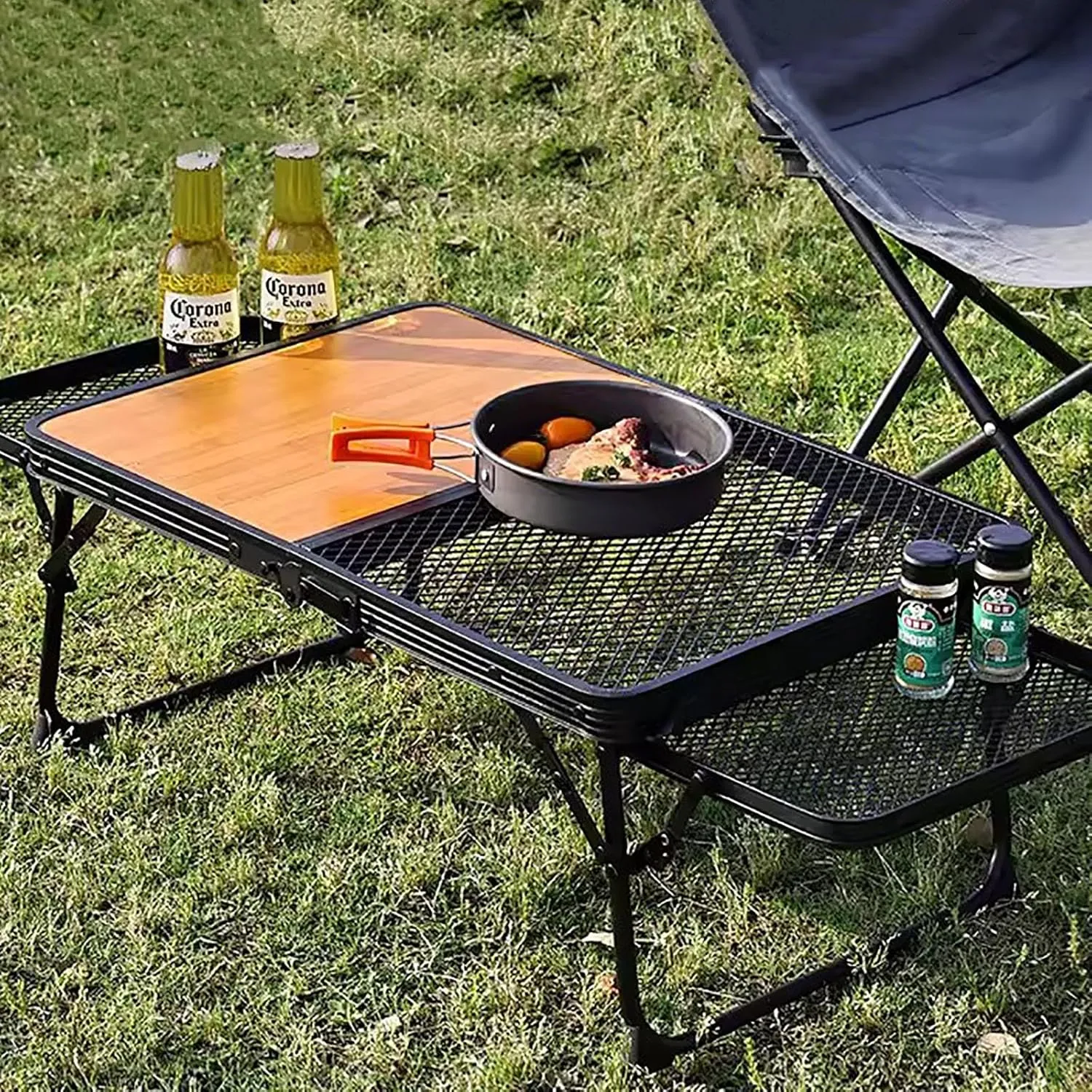 Camp Table, Folding Camping Table, Folding Table, Outdoor Folding Table, Aluminum Table, Suitable for Picnic, Barbecue, Camping, Party (Size : B)