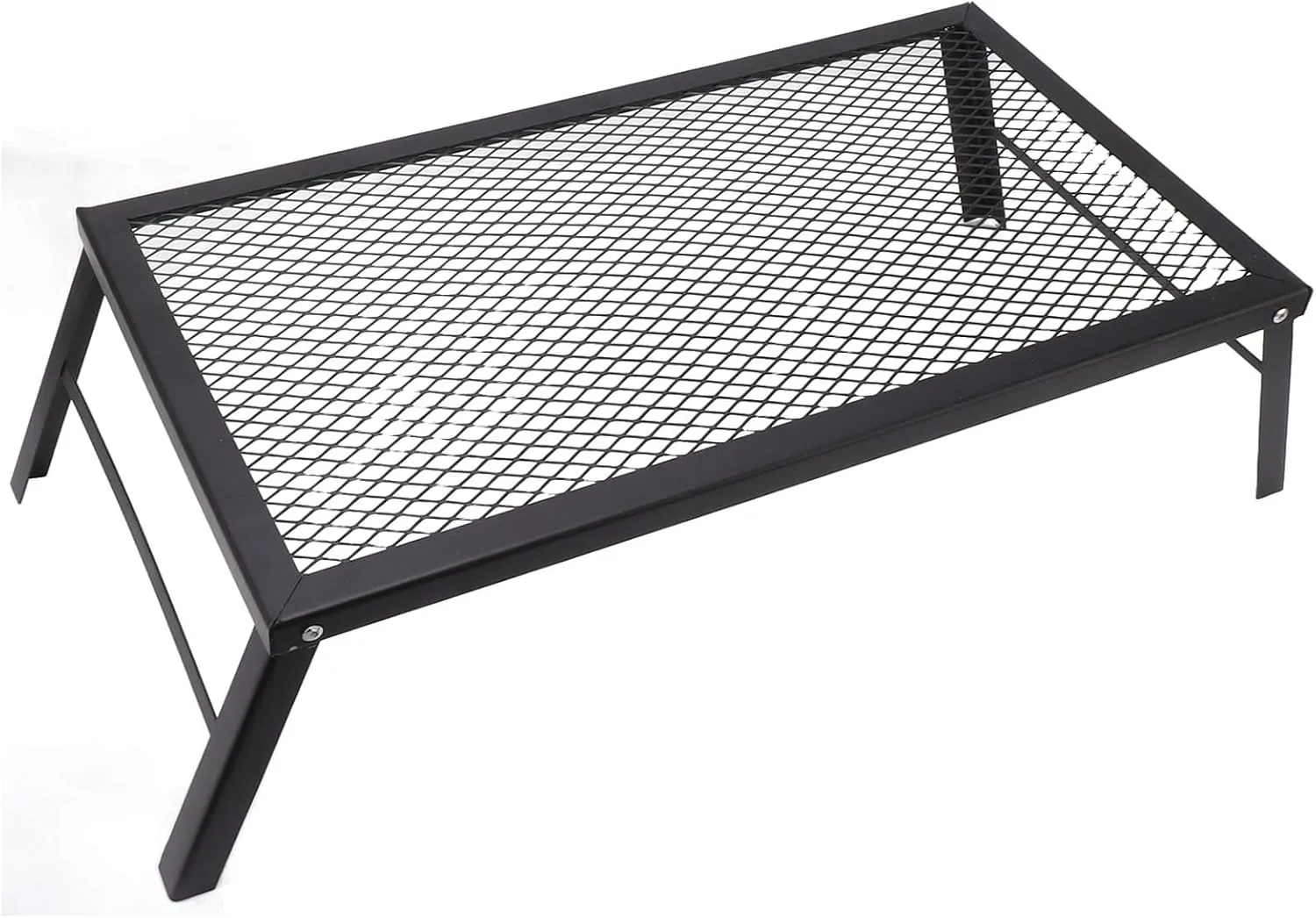 Campfire Grill, Even Heating High Temperature Color Folding Camp Grill Shelf Life Mesh Cooking Surfaces Easy for Outdoors (Standard)
