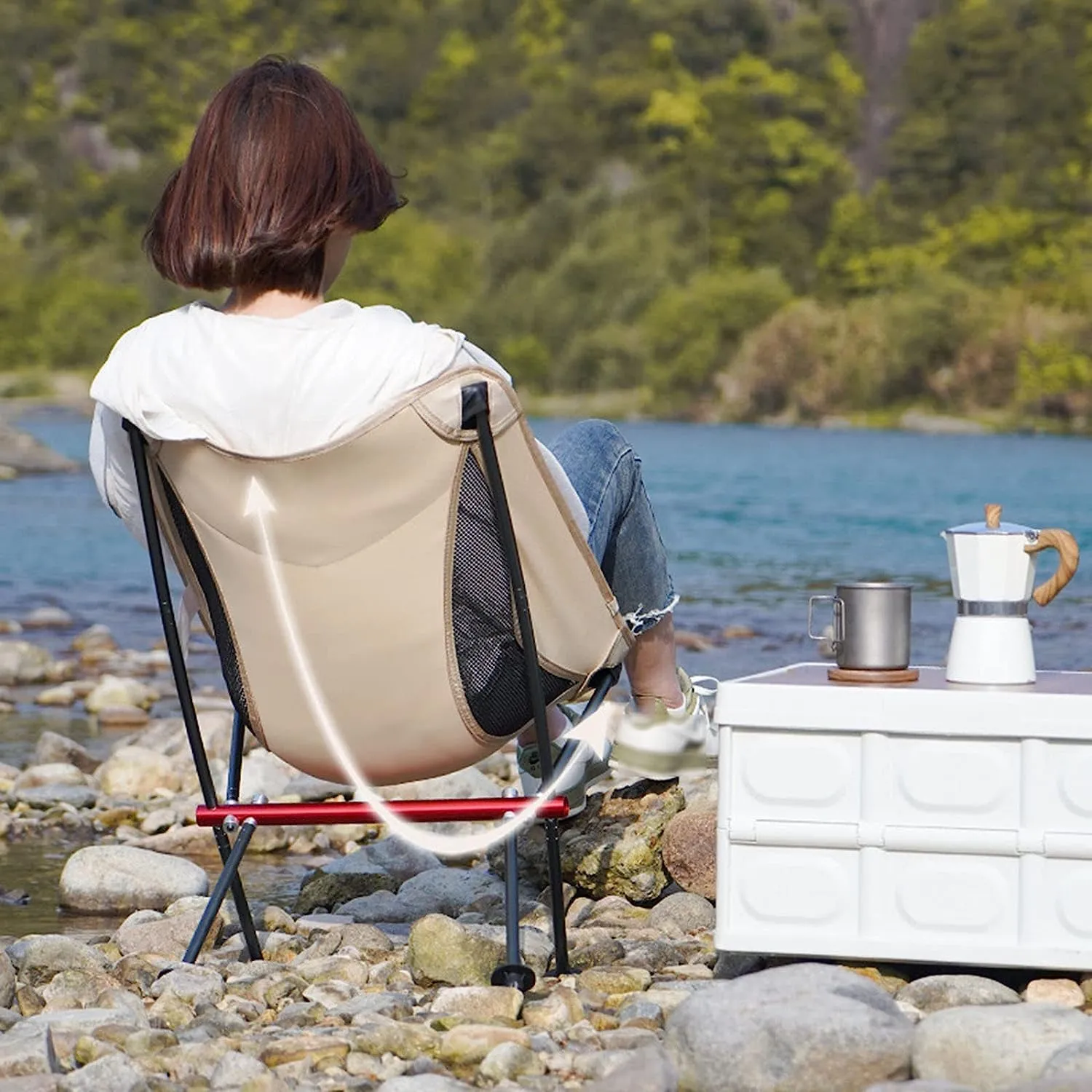 Camping Chair Folding Portable Outdoor Ultra-Light Leisure Fishing Stool Backrest Beach Chairs for Adults