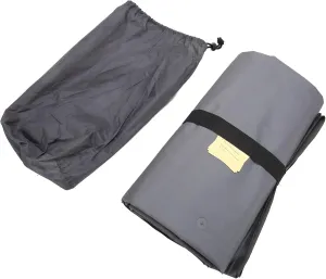 Camping Sleeping Pad Gray 60s Foot Press Inflating Ergonomic Water Prevent Nylon for Outdoor Activities