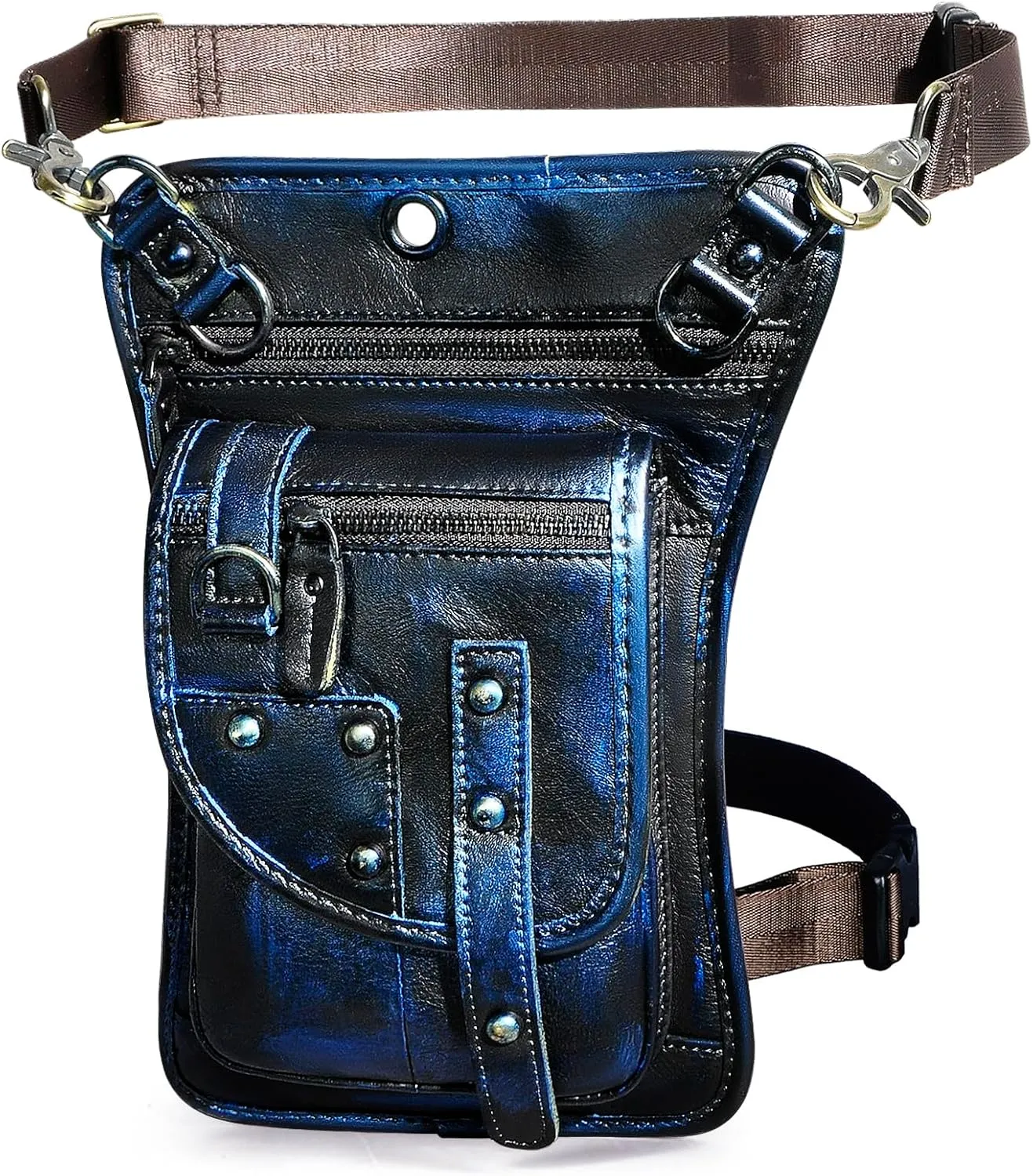 Canvas   Leather Motorcycle Travel Fanny Waist Pack Drop Thigh Leg Bag Pouch For Men Women FB2141