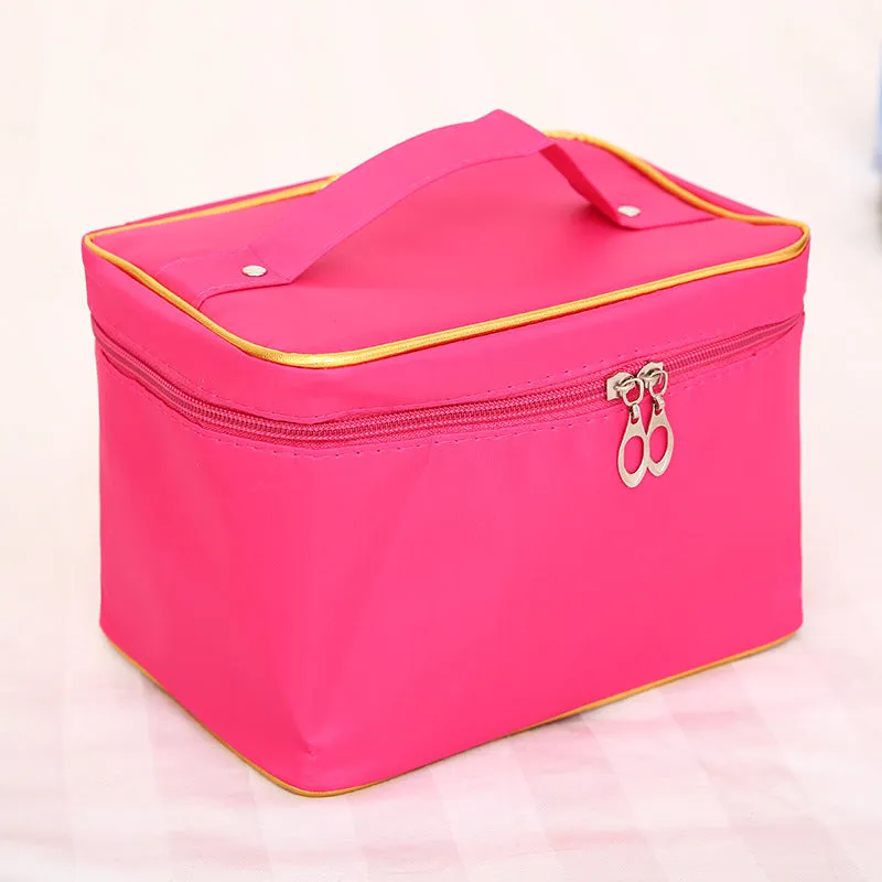 Capacity Satin Cartoon Storage Hand-held Make-up Cosmetic Bags