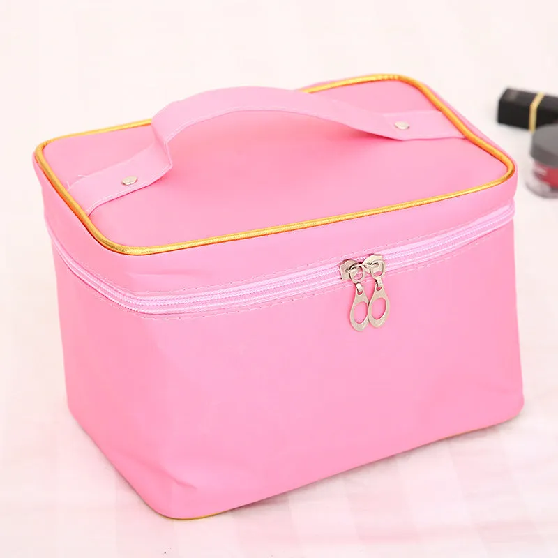 Capacity Satin Cartoon Storage Hand-held Make-up Cosmetic Bags