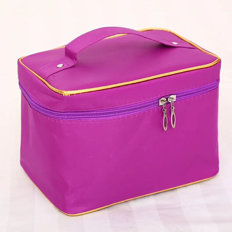 Capacity Satin Cartoon Storage Hand-held Make-up Cosmetic Bags