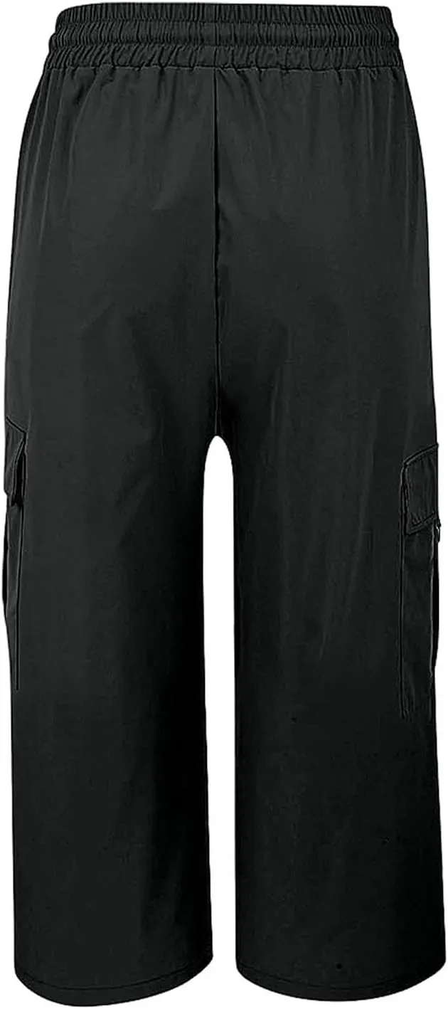 Capri Pants for Women Palazzo Lounge Pants Summer Dandelion Graphic Cropped Cotton Linen Comfy Baggy Trousers