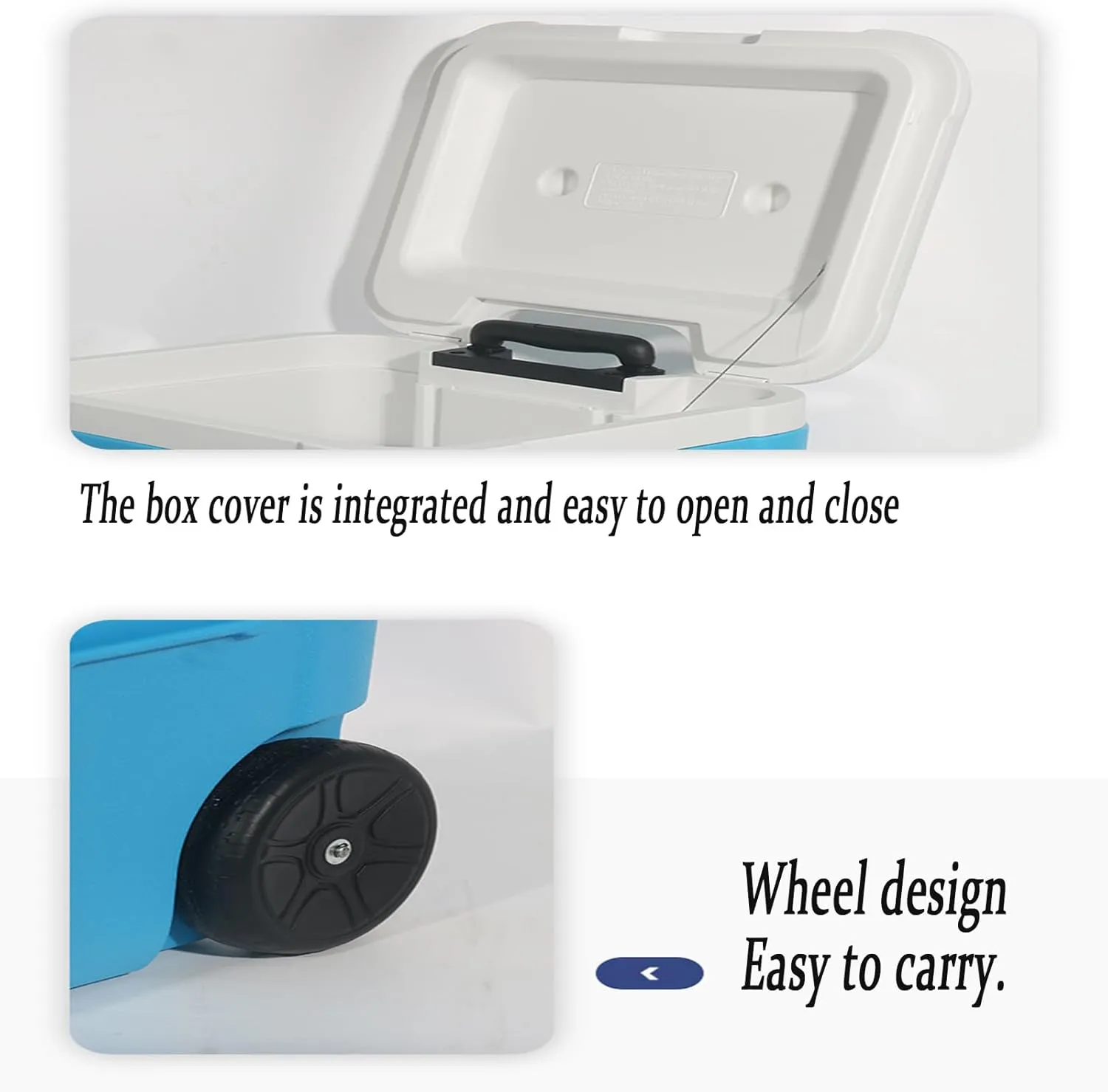 Car Camping Coolers for Infiniti QX/Q60/Q45/Q30/JX/J30/FX/EX, Leak Proof Cooler, Portable Lightweight Ice Chest Box, Compartments Waterproof Insulated Bag,A-Blue