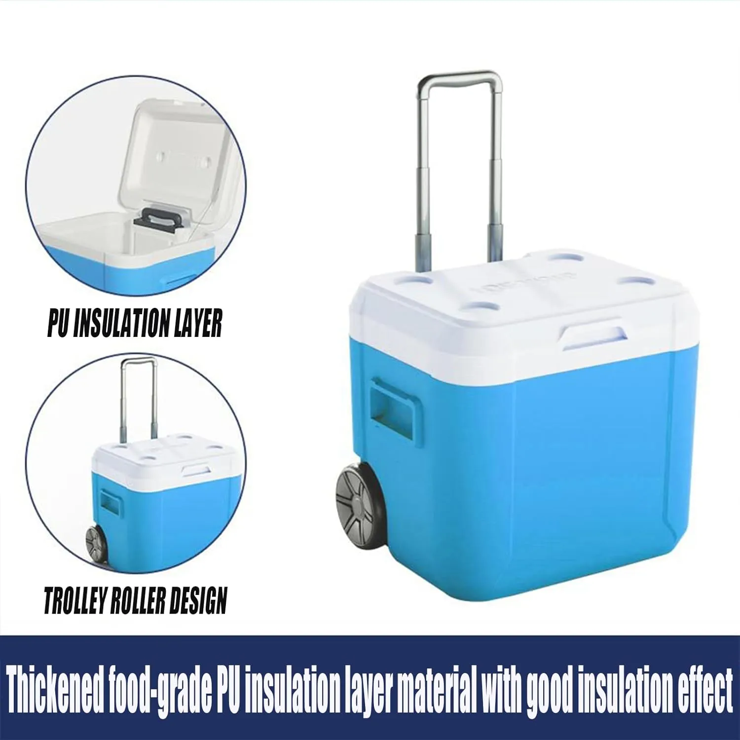 Car Camping Coolers for Studebaker Flight Hawk/Golden Hawk/Lark/President/Silver Hawk, Leak Proof Cooler, Portable Lightweight Ice Chest Box, Compartments Waterproof Insulated Bag