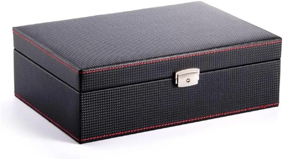 Carbon Fiber Leather Watch Finishing Display Box Watch Mechanical Watch Jewelry Storage Box