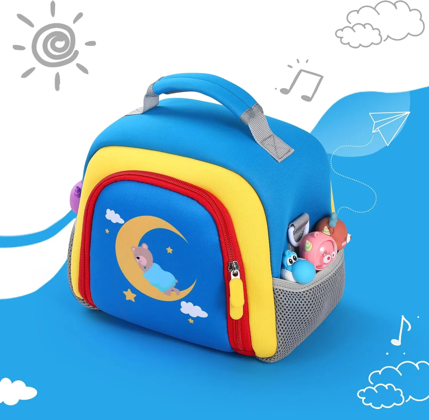 Carrying Bag Compatible with Toniebox Starter Set and Tonies Figurines, Kids Toys Storage Case with Handle and Shoulder Strap for Tonies Box, Detachable Bag for Toniebox Accessories