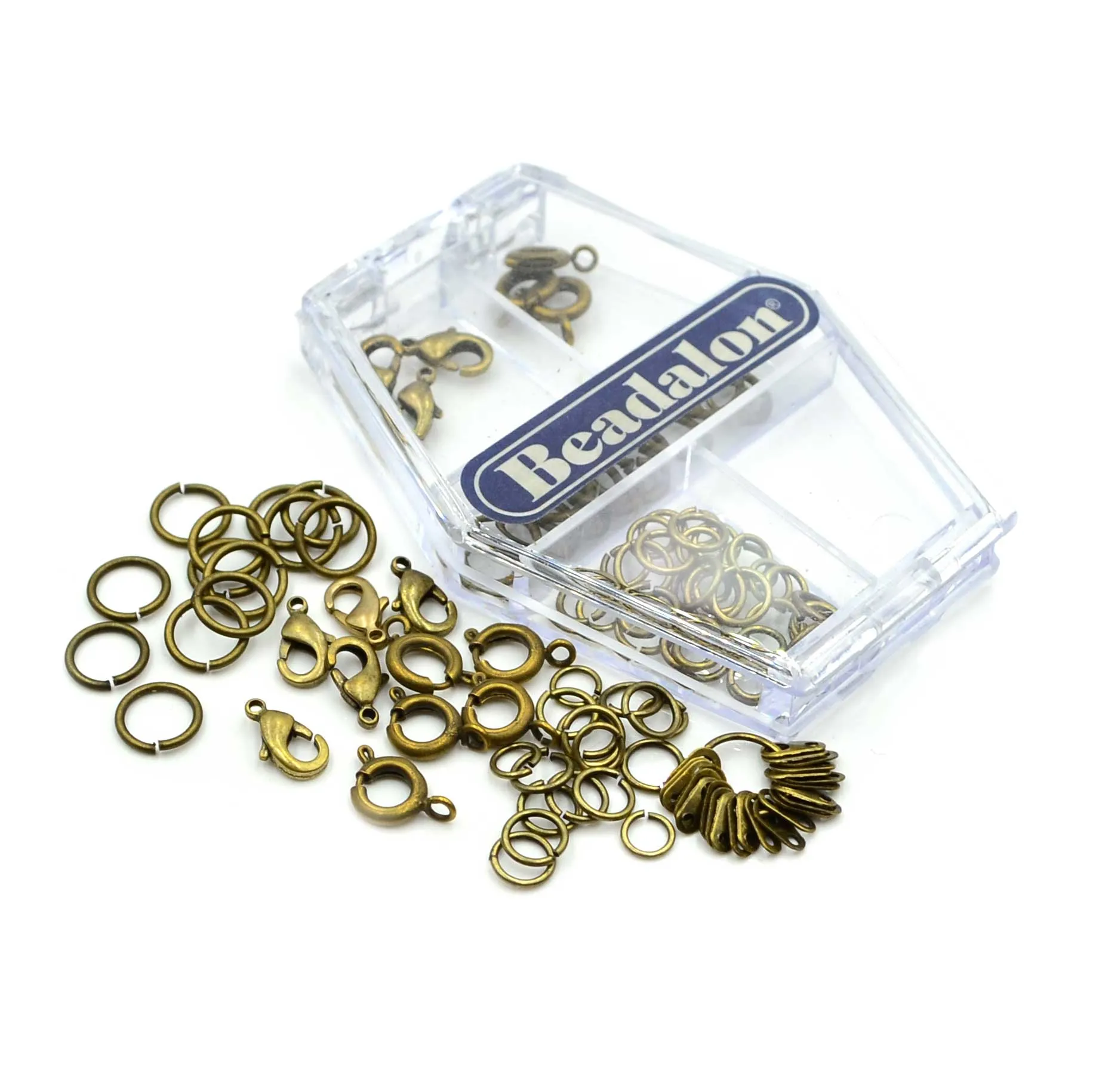 Clasps and Rings Variety Pack- Antique Brass