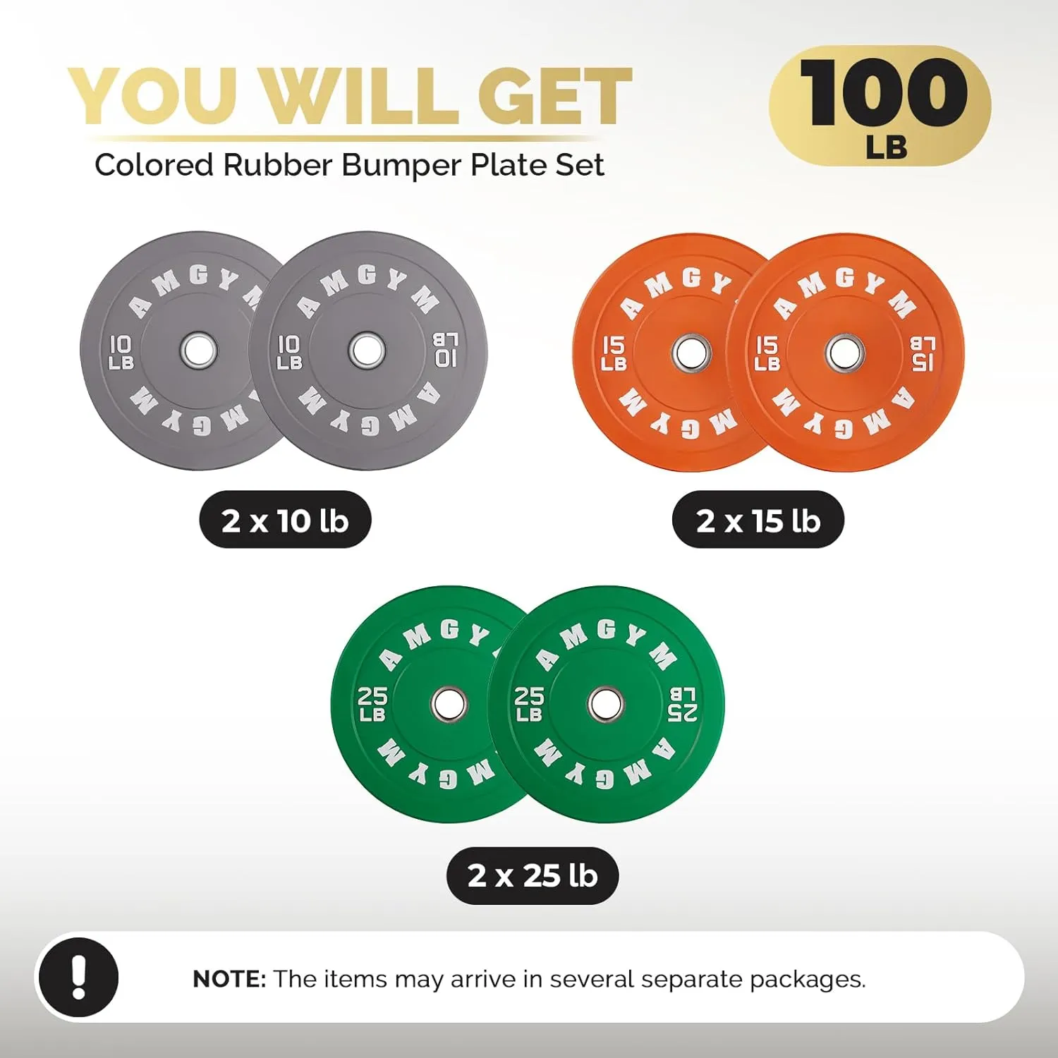 Color Coded Bumper Plate, Olympic Bumper Plate for Barbell, 2-Inch Bumper Weight Plates With Steel Insert, rubber weight plates for Strength Training in Home Gym