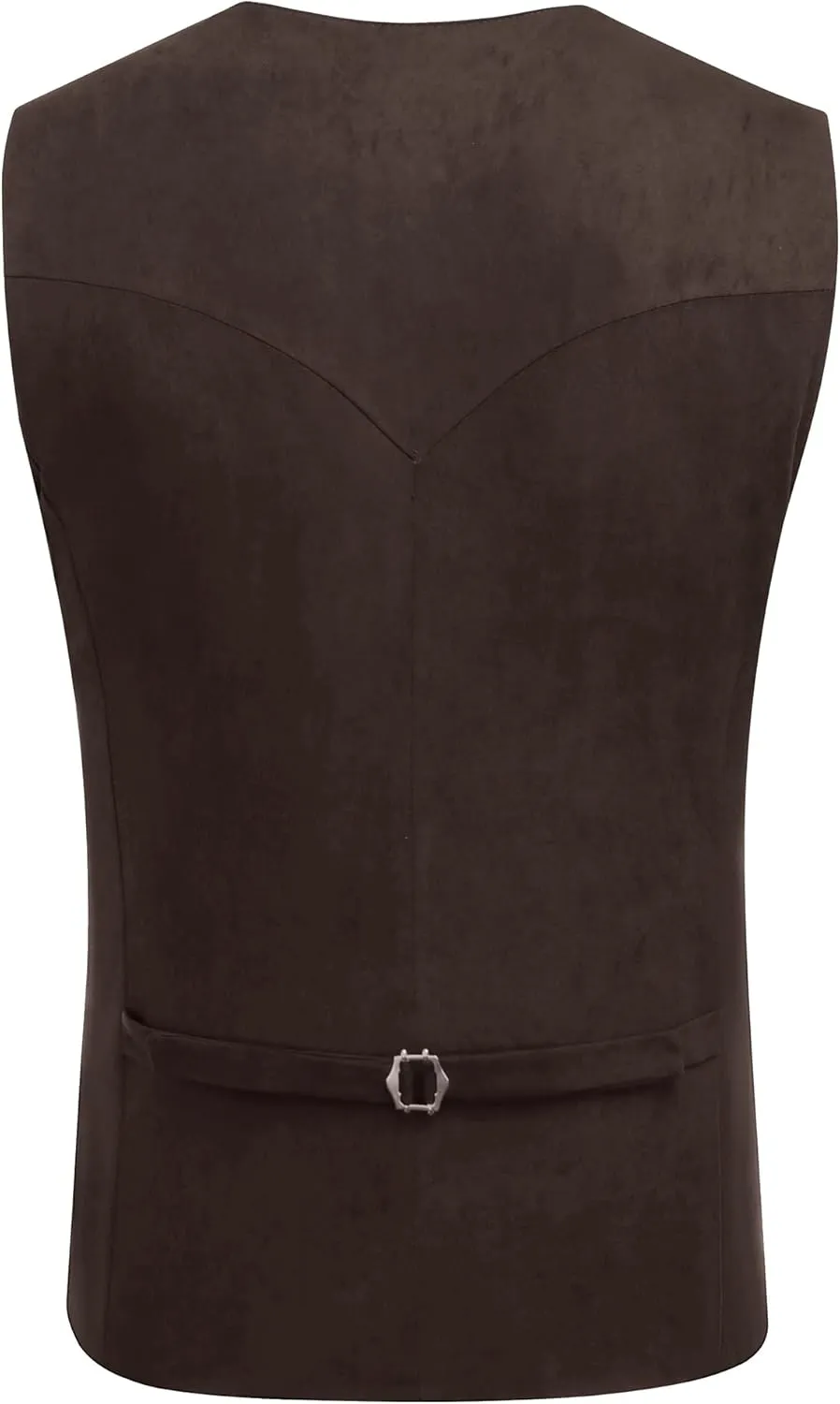 COOFANDY Men's Suede Leather Vest Cowboy Western Waistcoat Casual Slim Fit Suit Vest