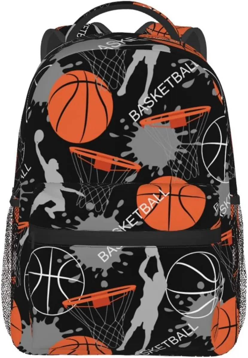 Cool Ball Basketball Backpack For School Laptop Bags Bookbag Big Casual Daypack For Student Girls Boys Kids Teens Travel Sports Work