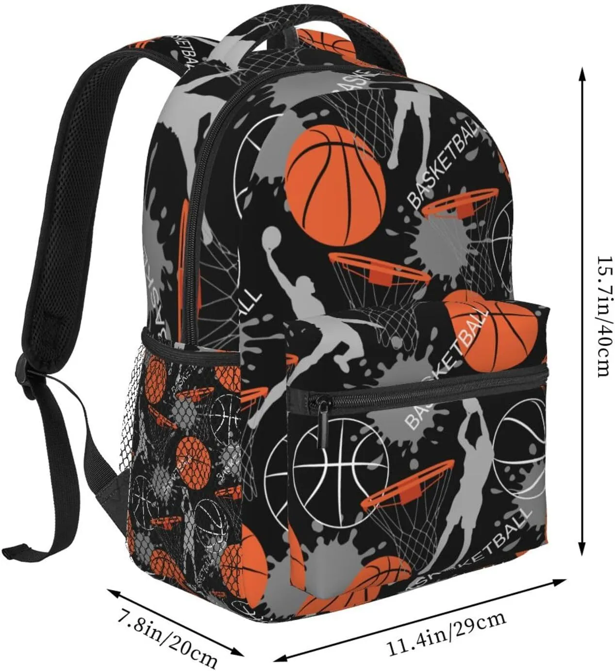 Cool Ball Basketball Backpack For School Laptop Bags Bookbag Big Casual Daypack For Student Girls Boys Kids Teens Travel Sports Work
