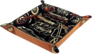 Cool Motorcycle Stacking Jewelry Organizer Trays, Small Desk Drawer Organizer Tray for Earrings, Bracelets, Rings, Key Tray for Entryway Table, Decorative and Functional