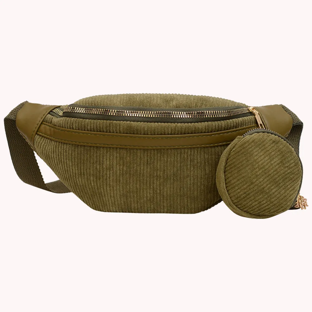 Corduroy Joy Crossbody Bag with Coin Purse